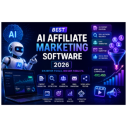 Best AI Affiliate Marketing Software 2026 featuring AI content creation, SEO optimization, lead generation, email marketing, and affiliate business automation tools